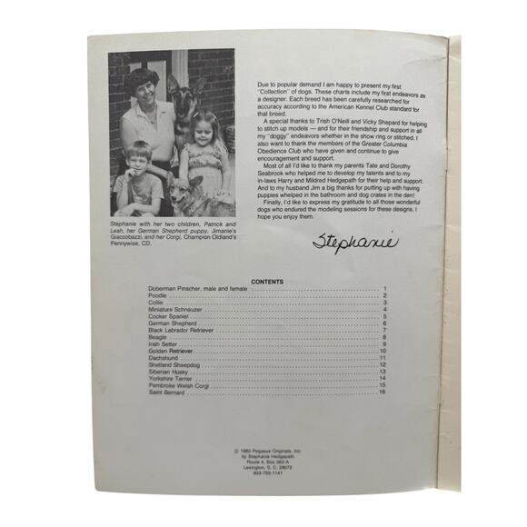 Vintage Dogs Collection 1 Book 2 Cross Stitch Design Pamphlet 1980 Pegasus Publi - Picture 2 of 3